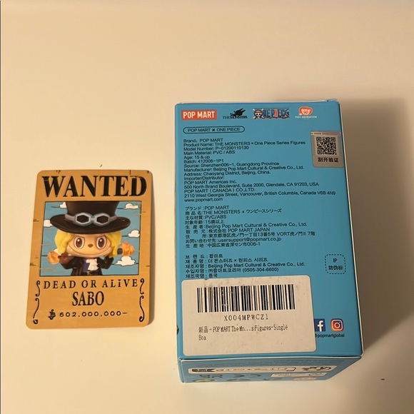 POP MART The Monsters X One Piece Sabo Figure - Picture 3 of 4
